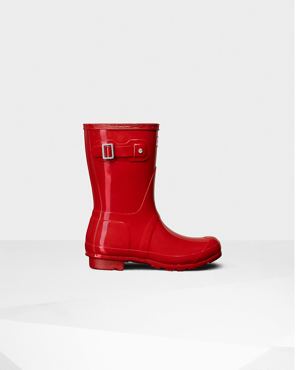 Hunter Original Gloss Short Rain Boots - On Sale Womens Red - UDBZEI814